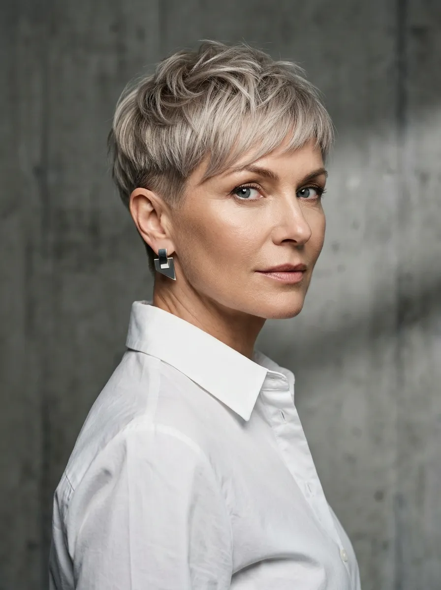 Ash Blonde Pixie