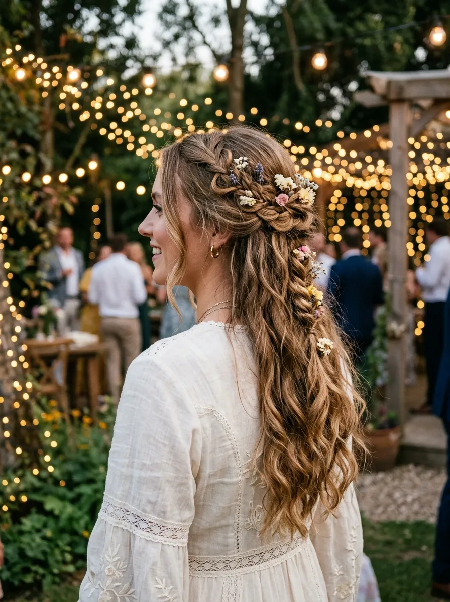 Boho Half Up Braids