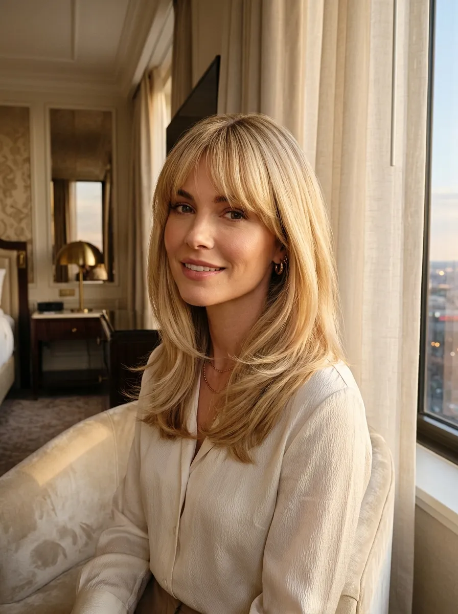 Buttery Blonde Fringe