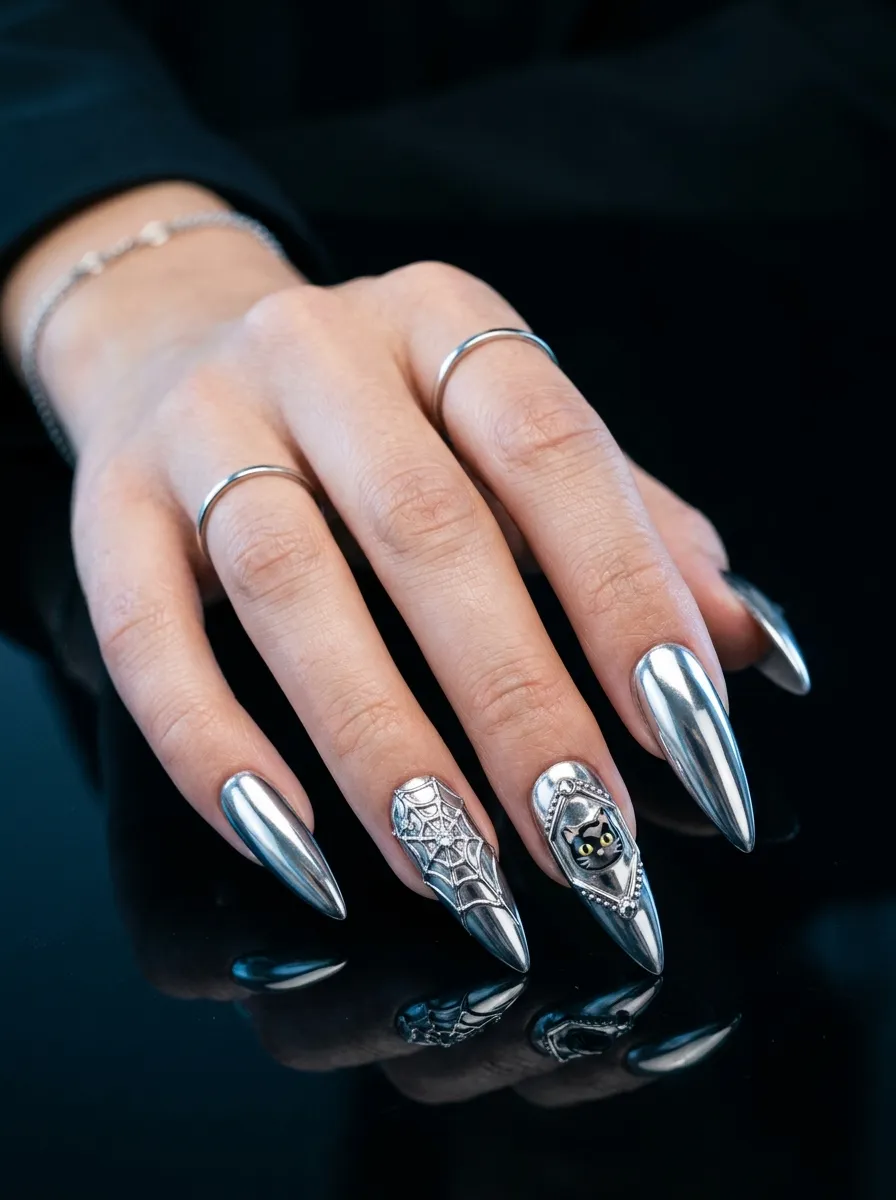 Chrome Spiderweb Kitty