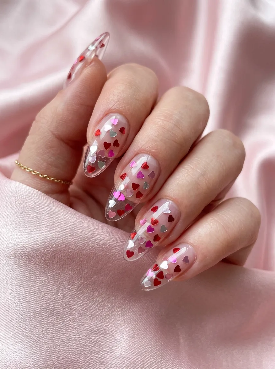 Encapsulated Glitter Hearts