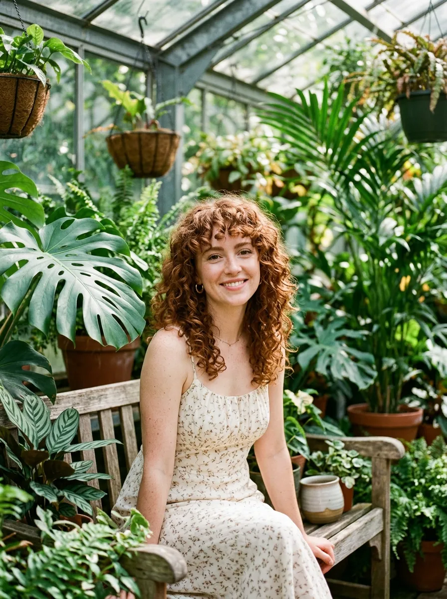 Feathered Bangs Curls