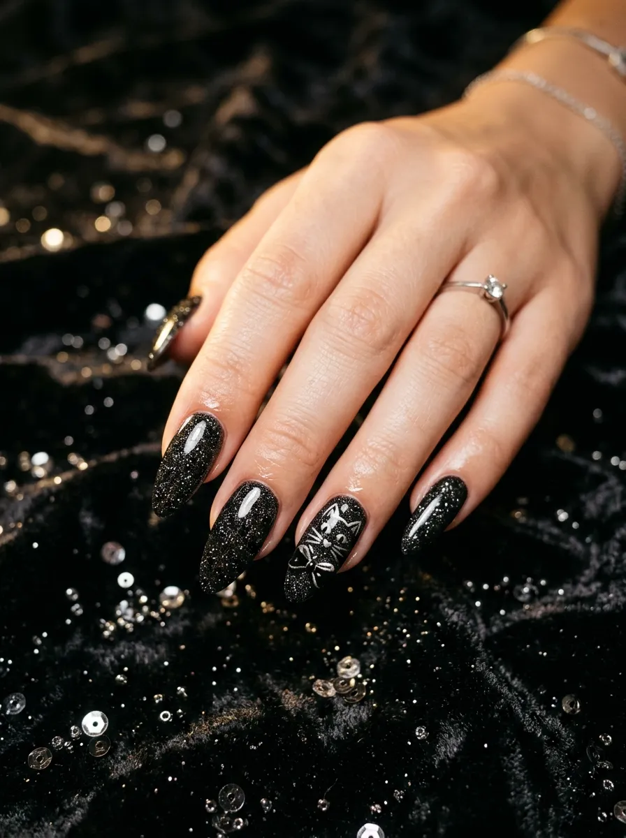 Glittery Black Kitty