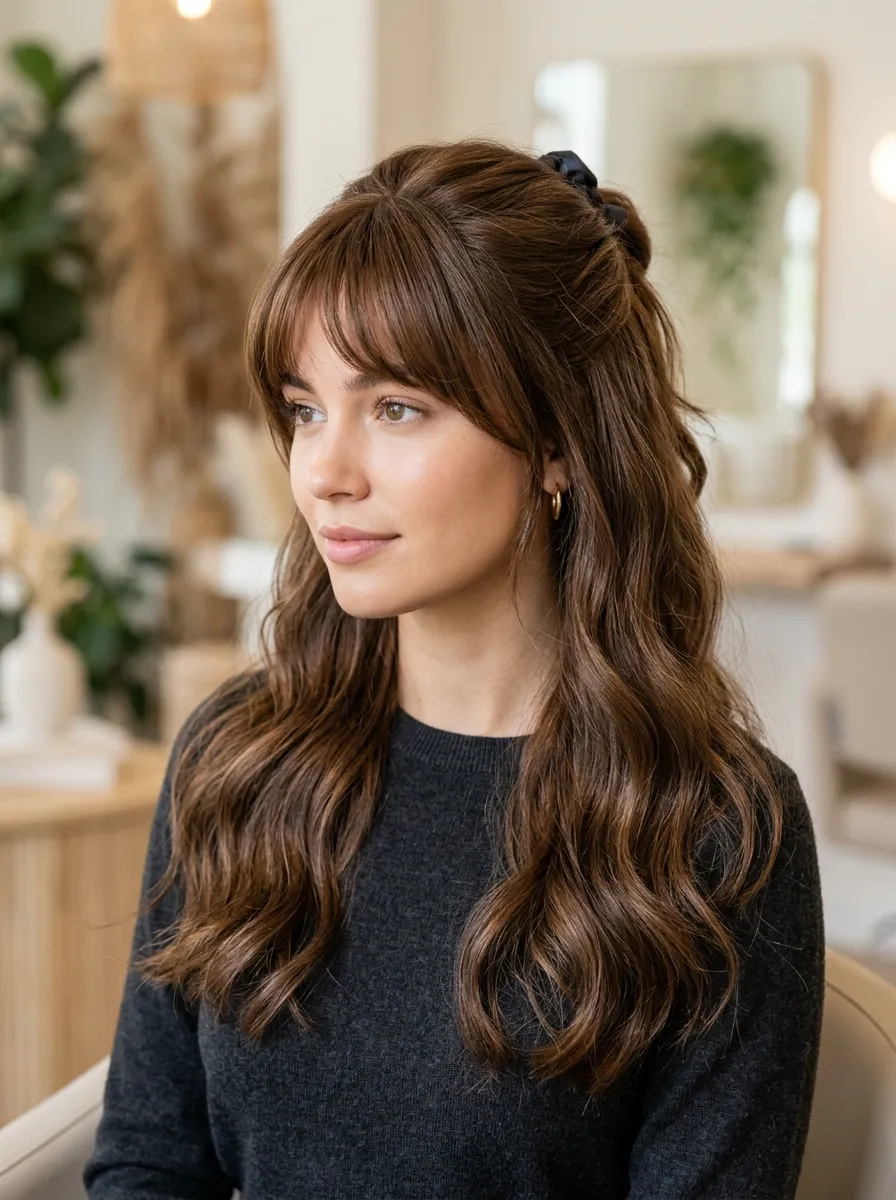 Half Up Bangs