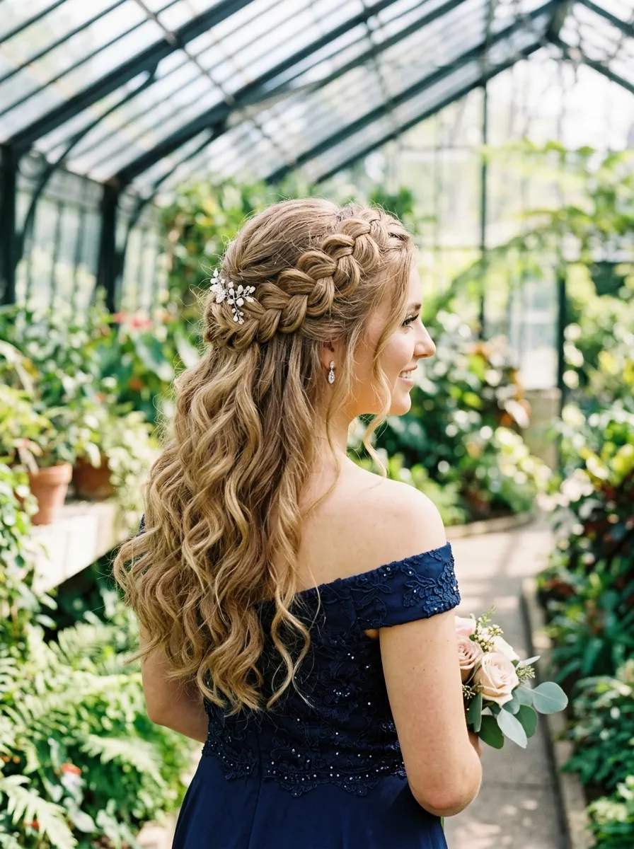 Half Up Braided Volume