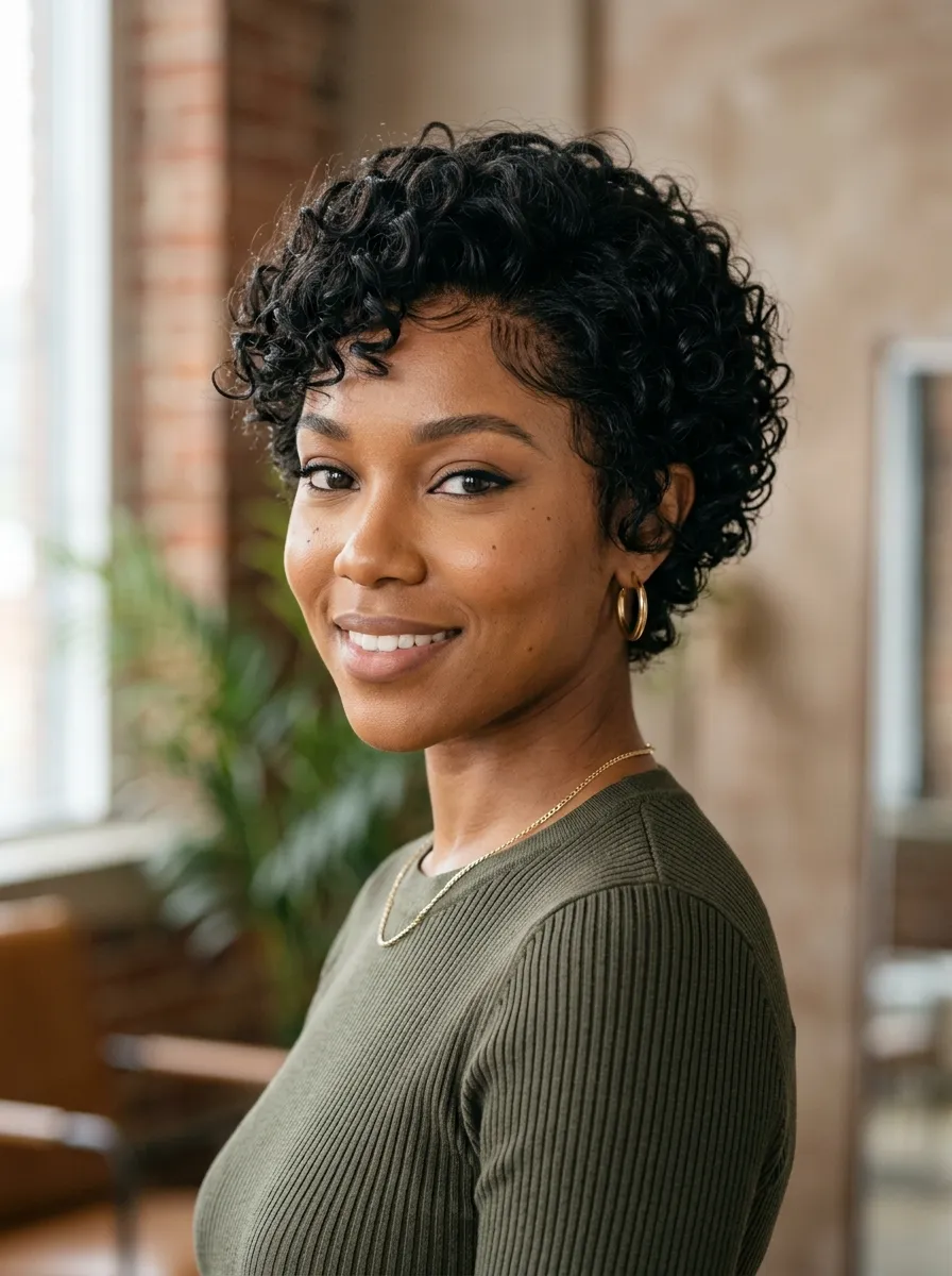 Pixie Curly Cut