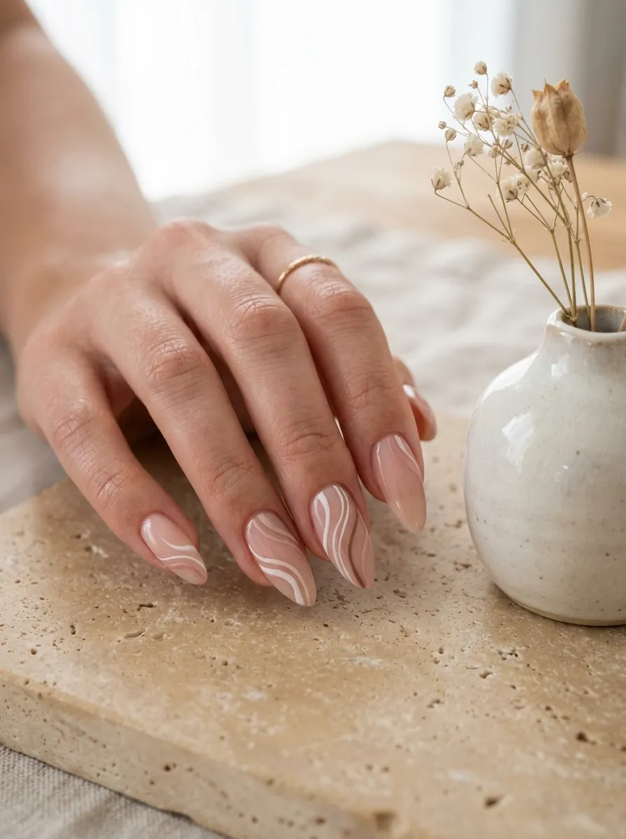Sheer Nude Swirls
