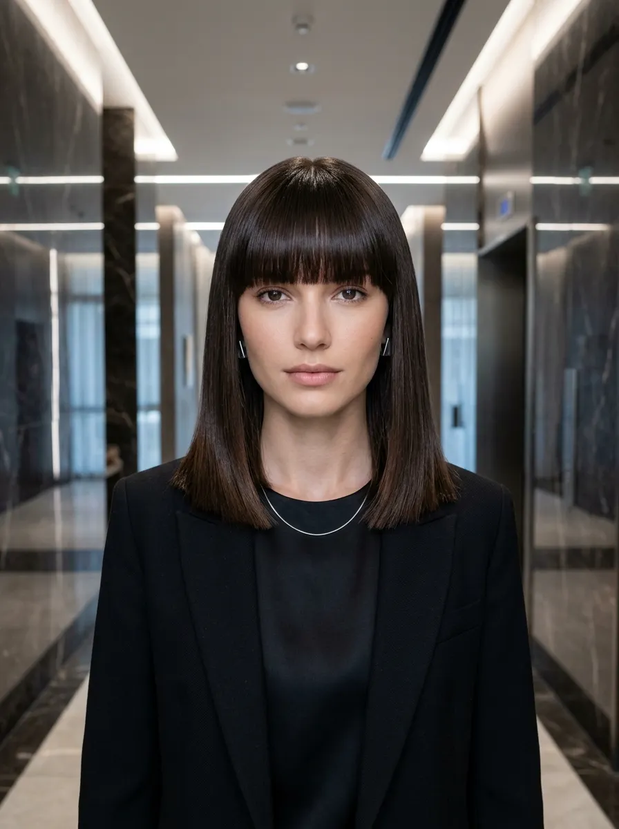 Sleek Straight Bangs