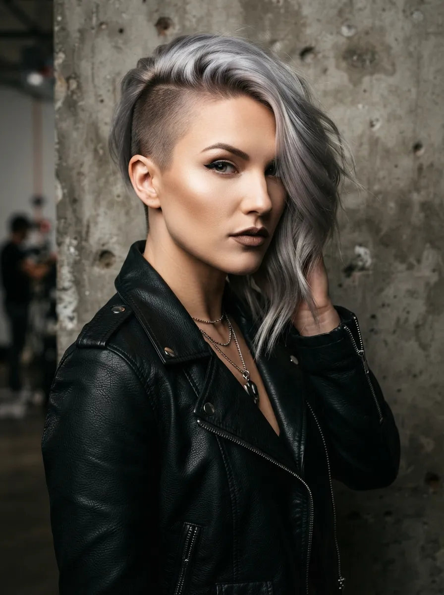 Asymmetrical Silver Undercut