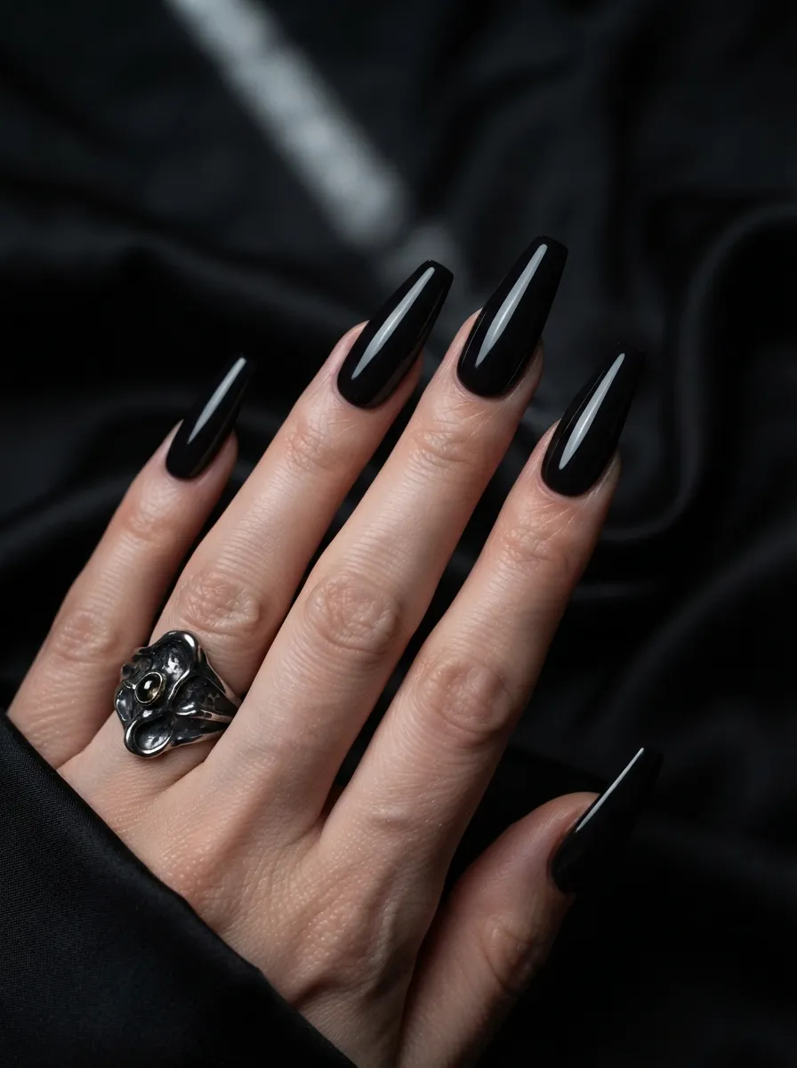 Black Ballerina Nails