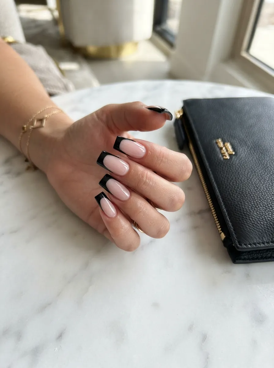 Black French Tip