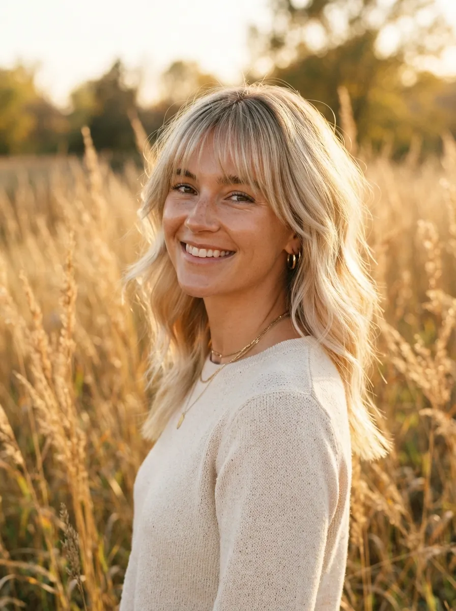 Blonde Wispy Bangs