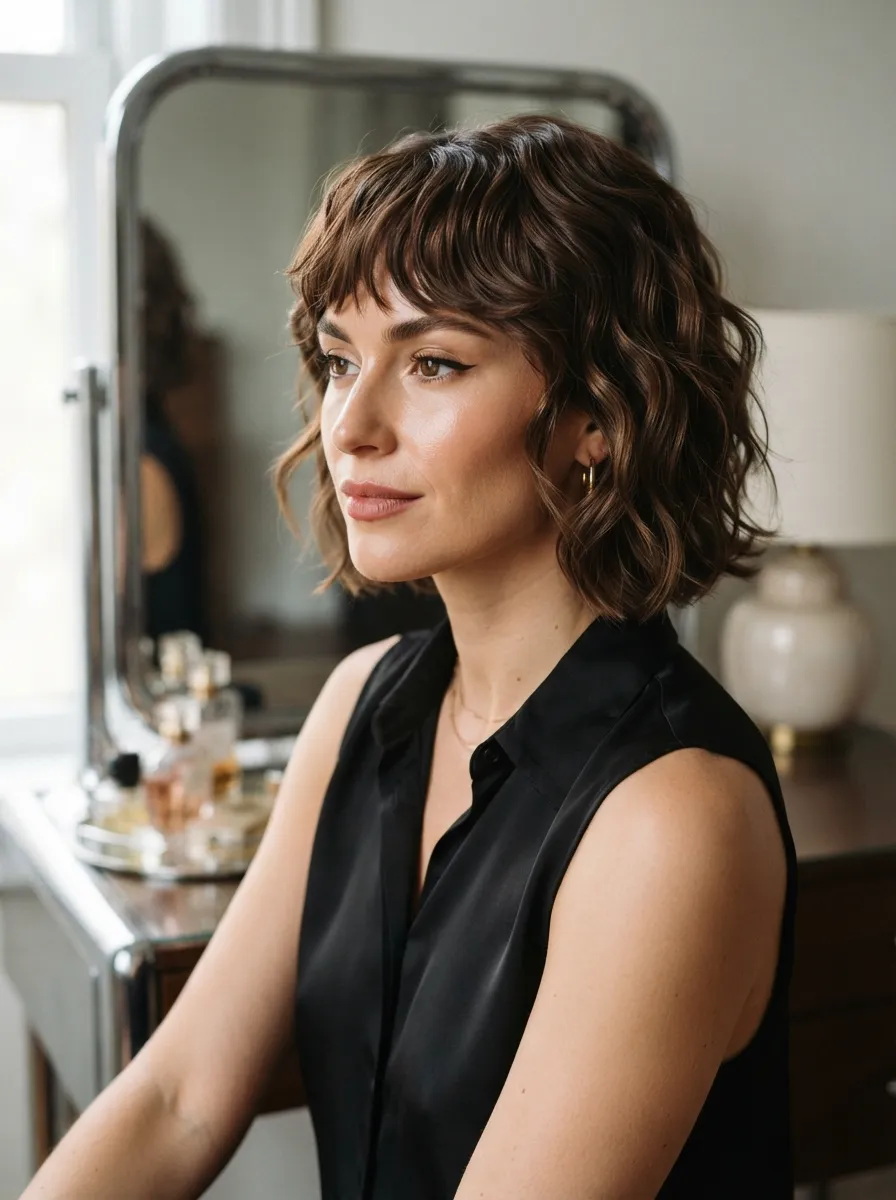 Bob-Length Finger-Styled Shag