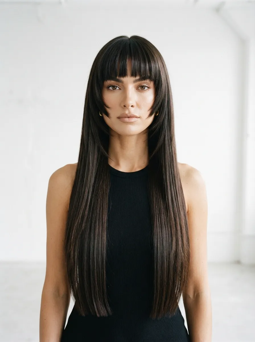 Chunky Layered Bangs