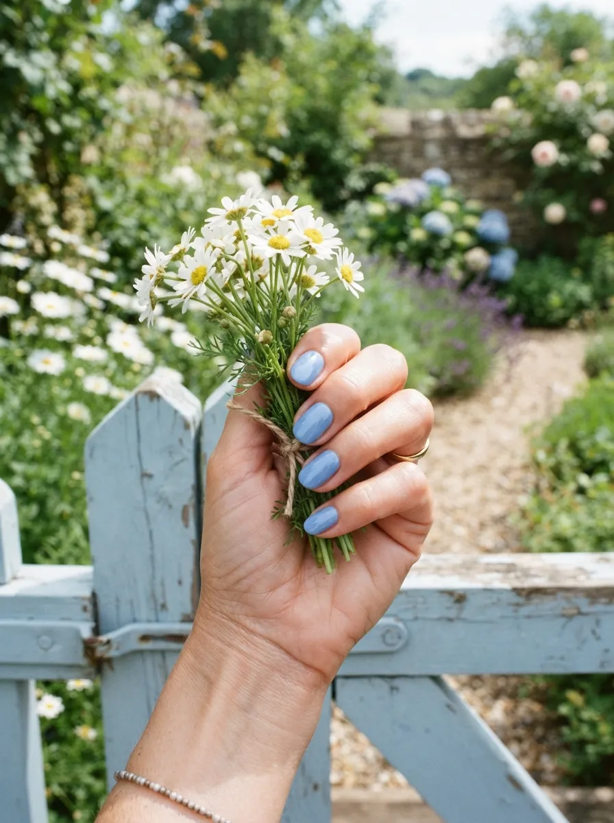Cornflower Blue Nails