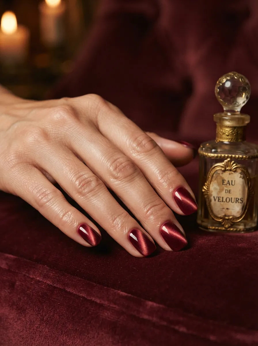 Cranberry Velvet Nails