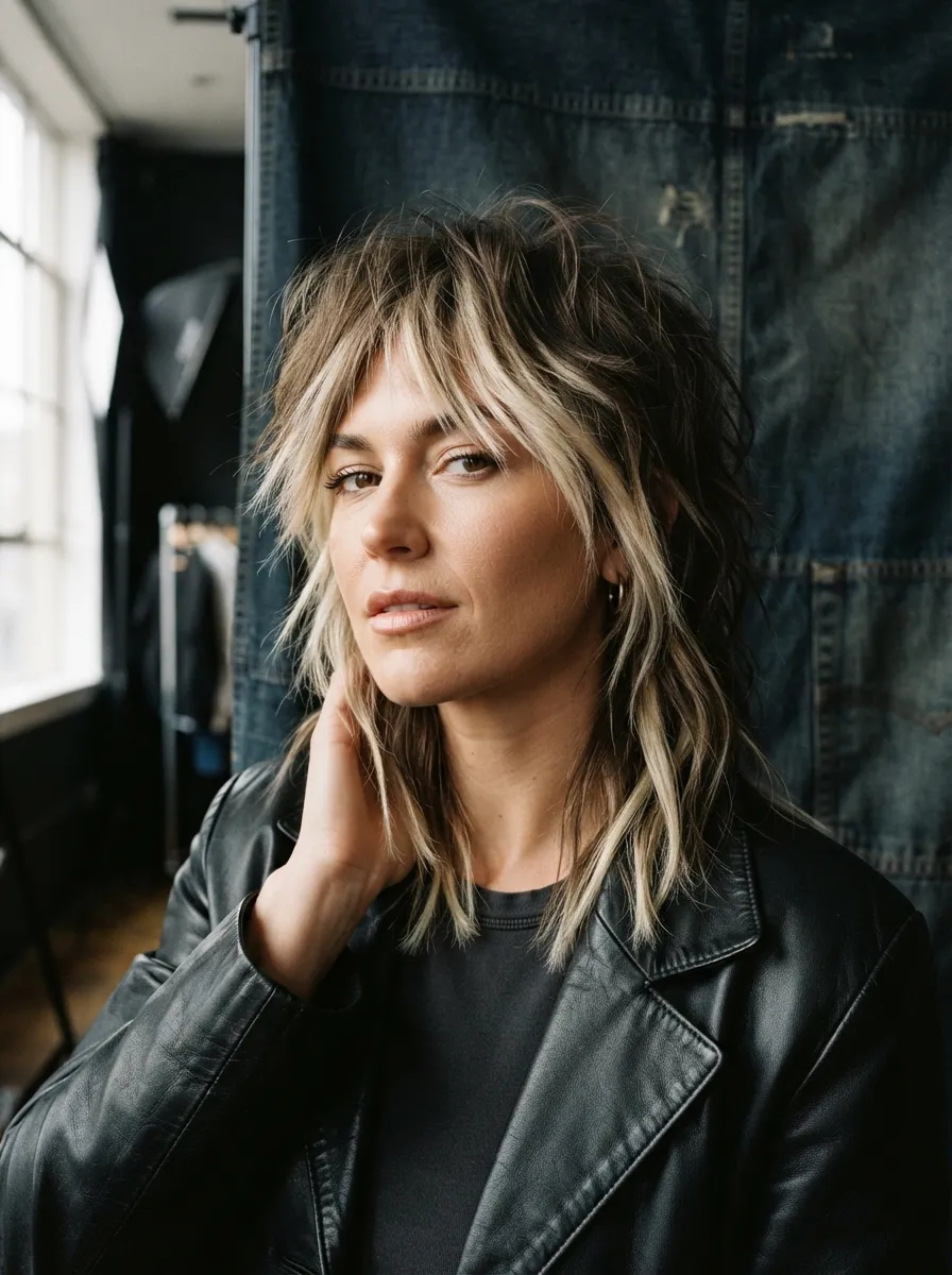 Creamy Blonde Balayage Shag