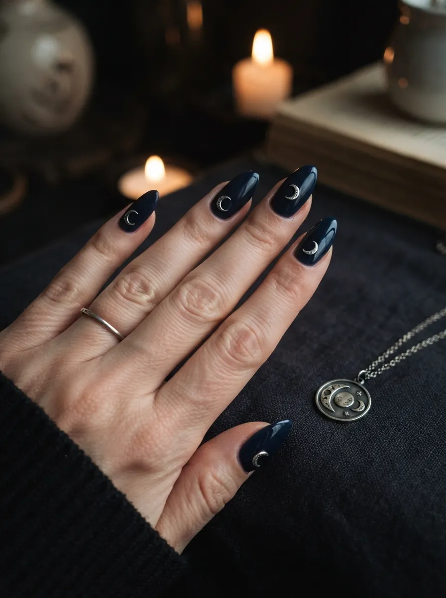 Crescent Moon Nails