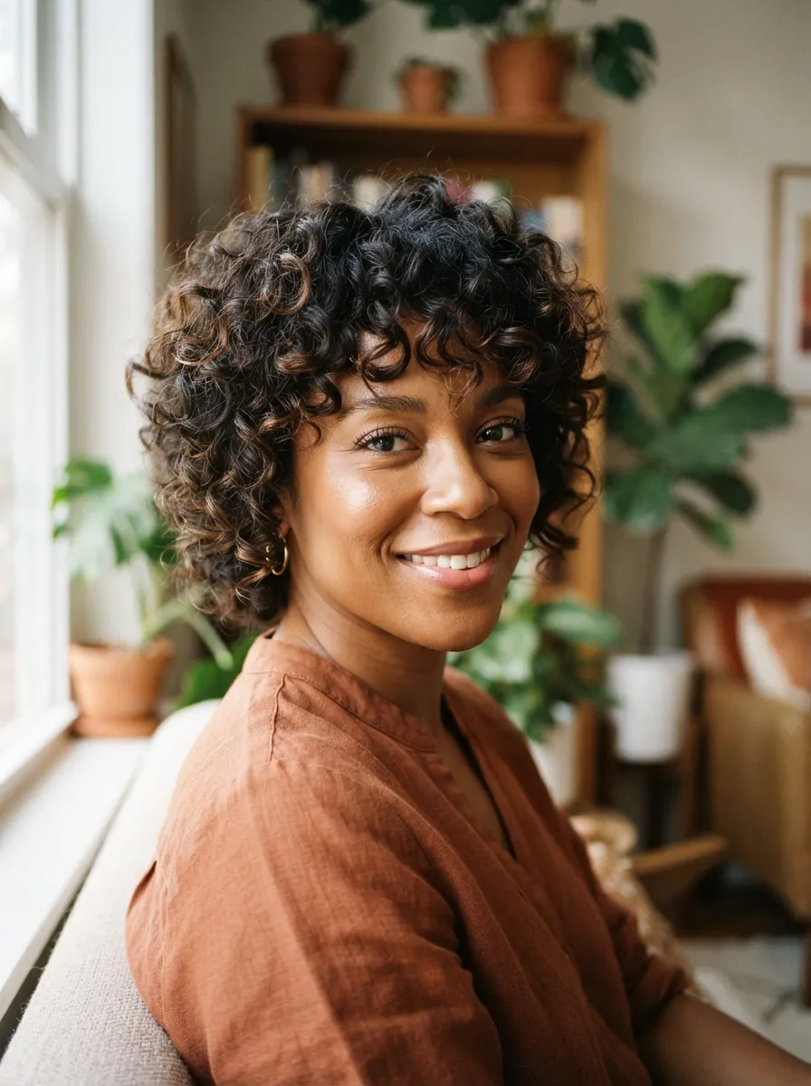 Curly Layered Shag