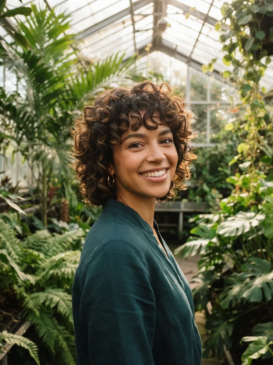 Curly Shag Cut