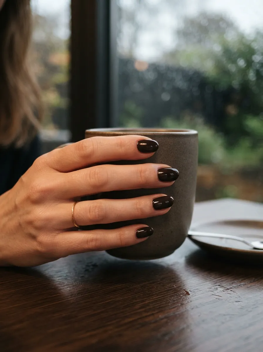Dark Chocolate Nails