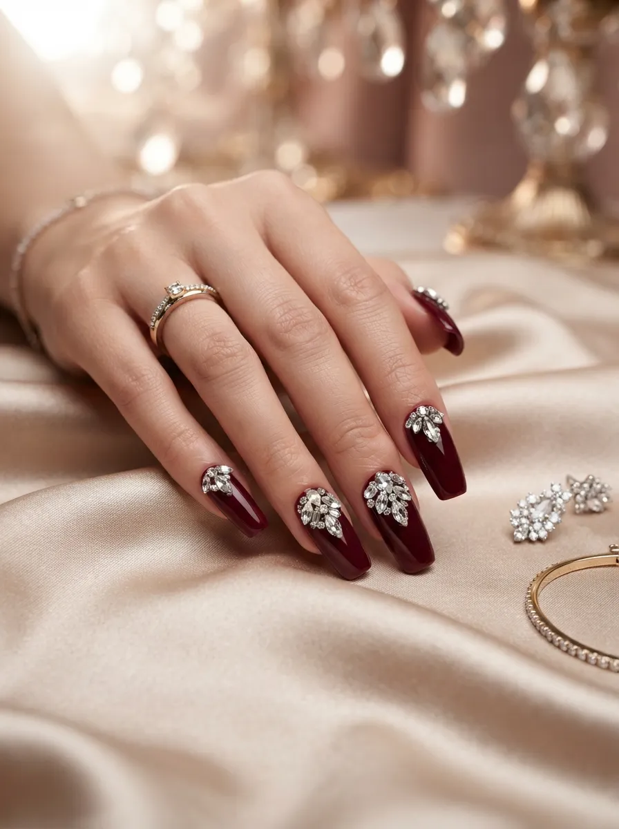 Diamond Embellished Nails