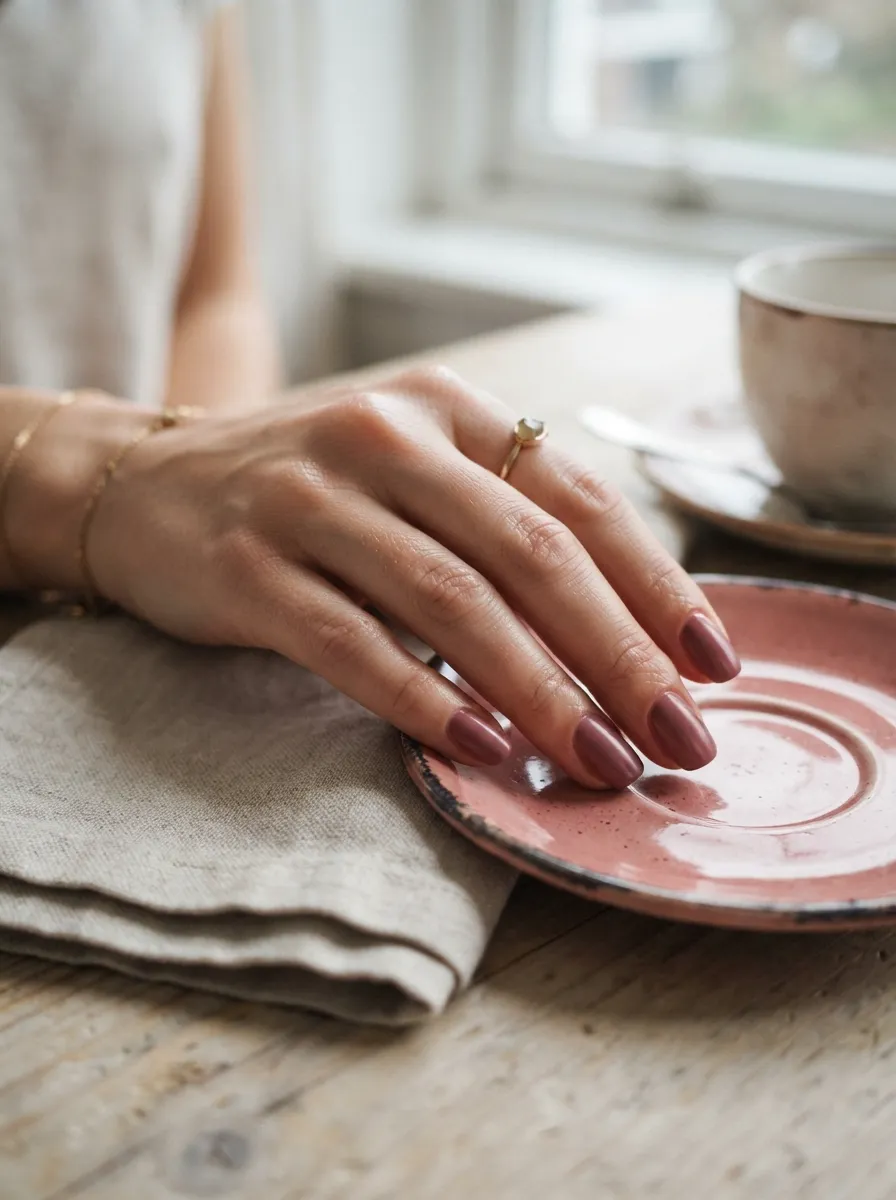 Dusty Rose Nails