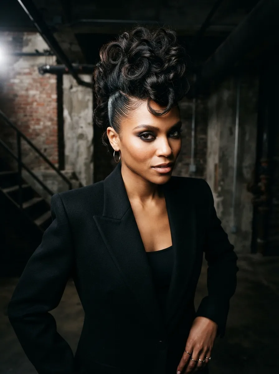 Fake Mohawk Updo