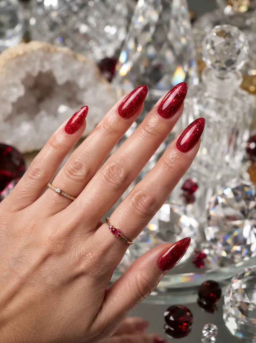Garnet Glass Nails