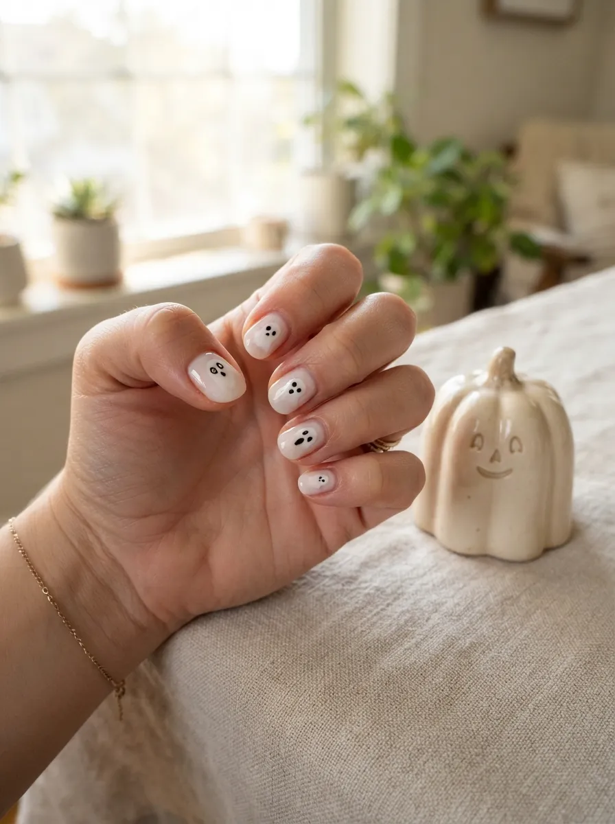 Ghost Face Nails