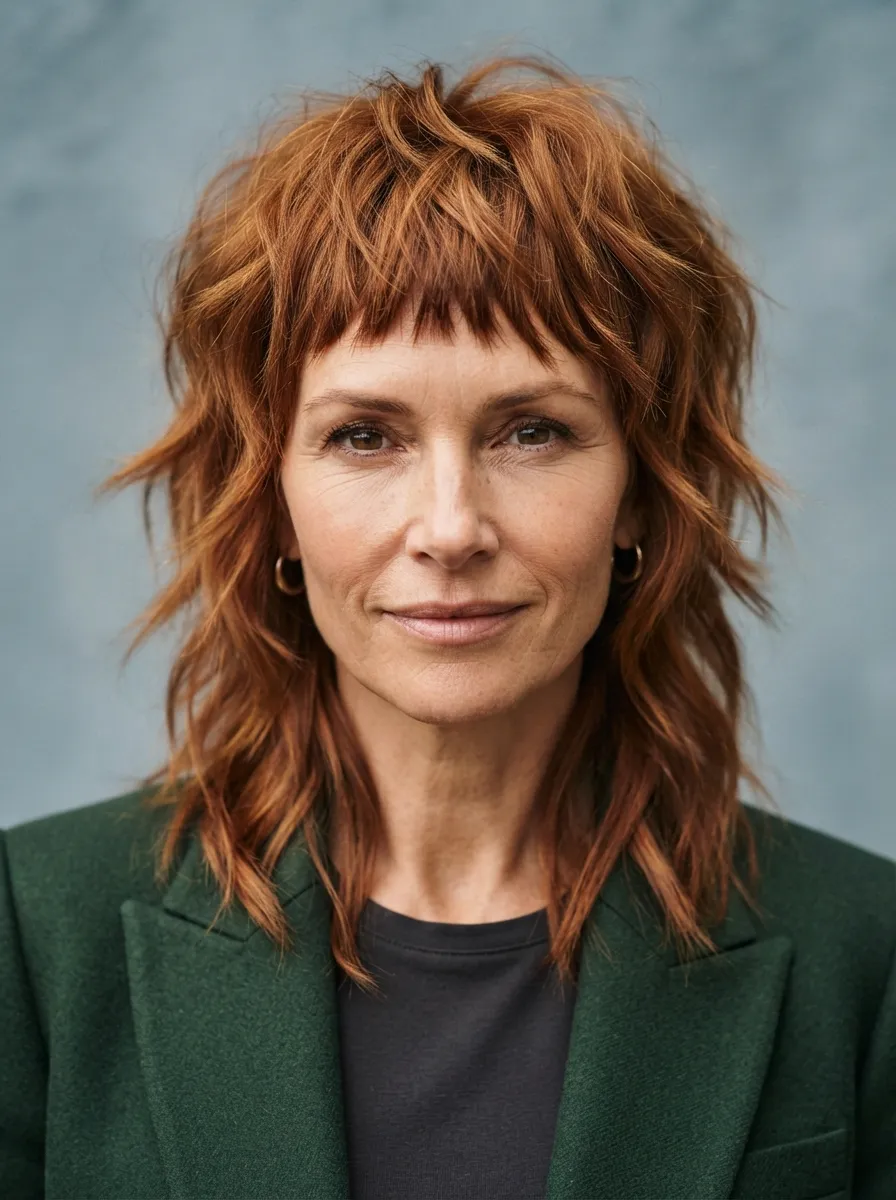 Ginger Shag Jaggy Bangs
