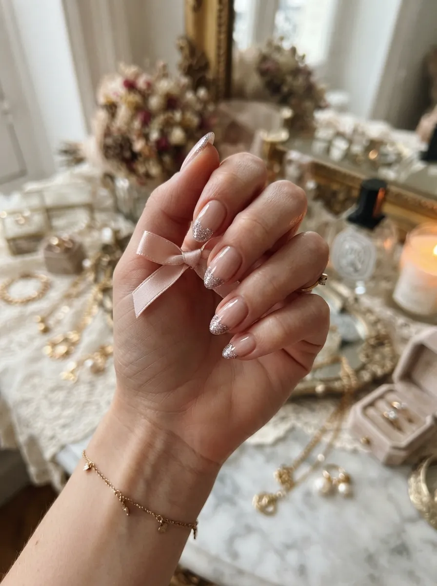 Glitter Heart Tips