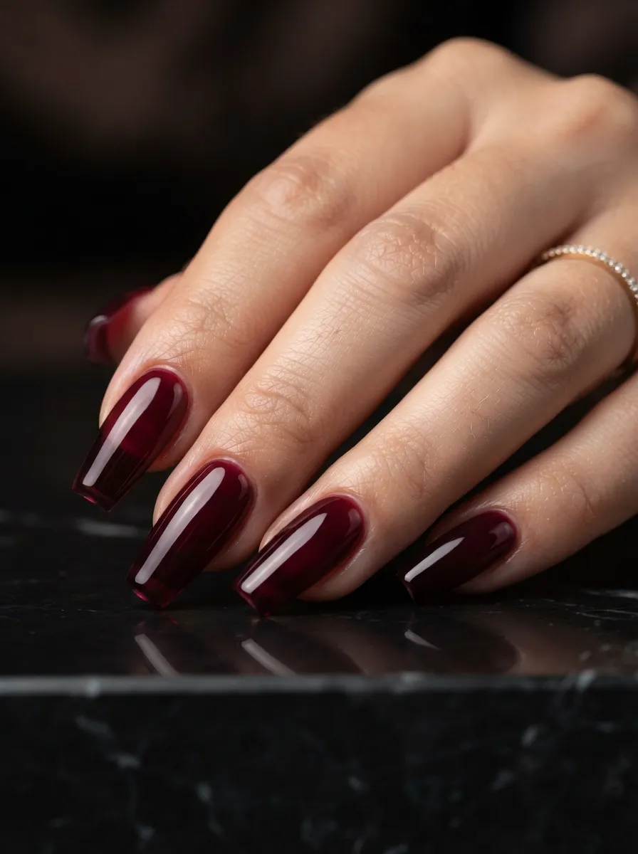 Glossy Glass Nails