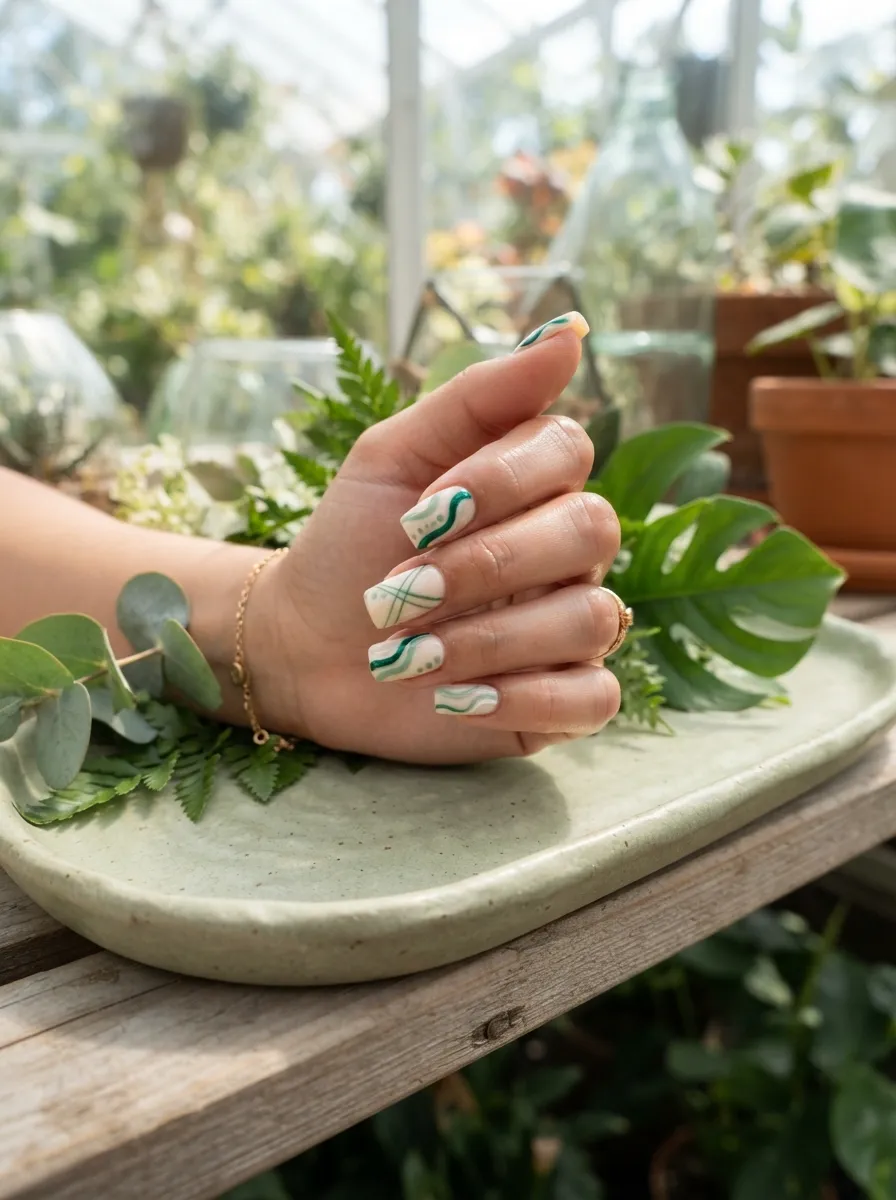Green Swirl Design
