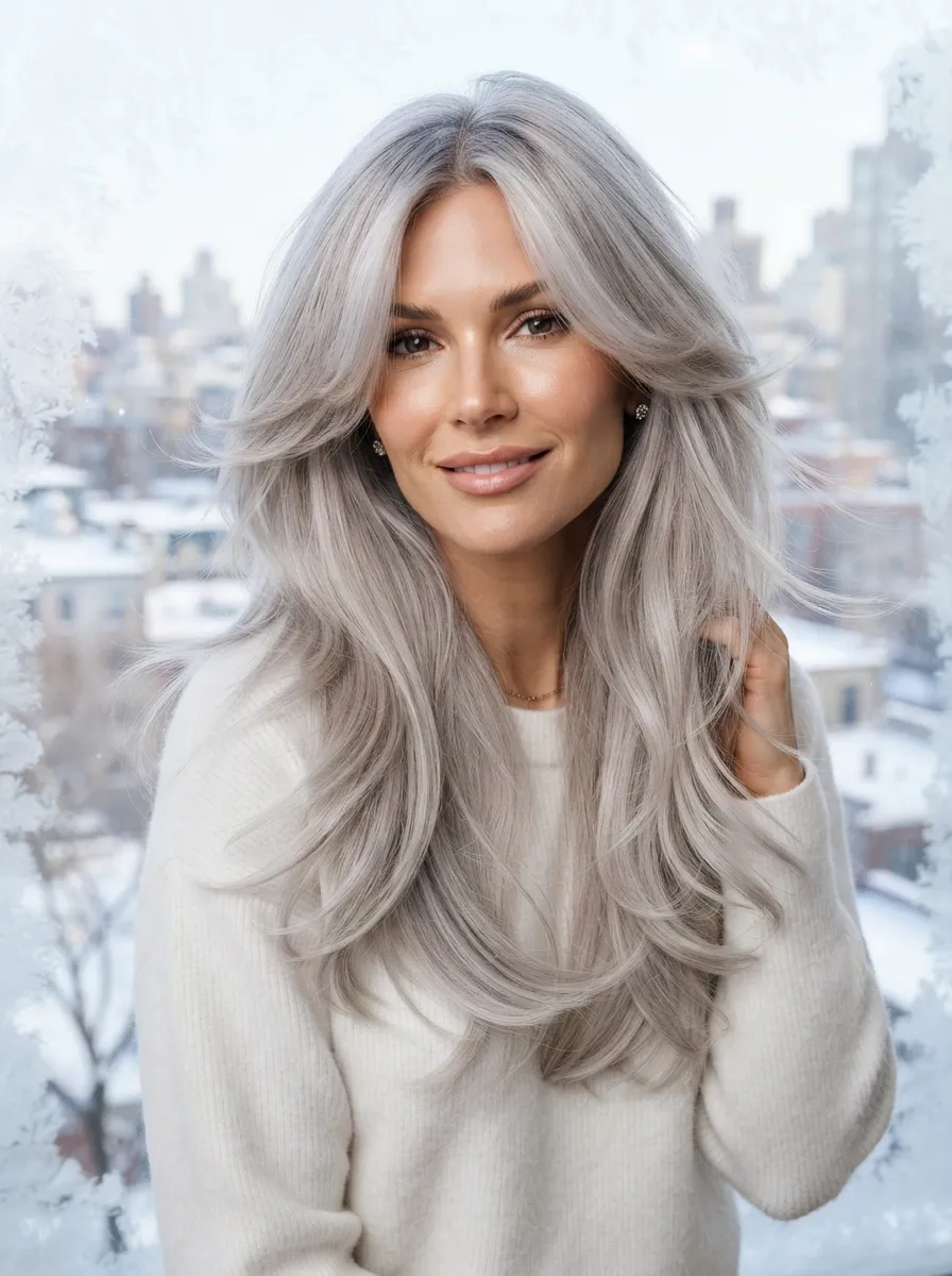 Icy Silver Layers