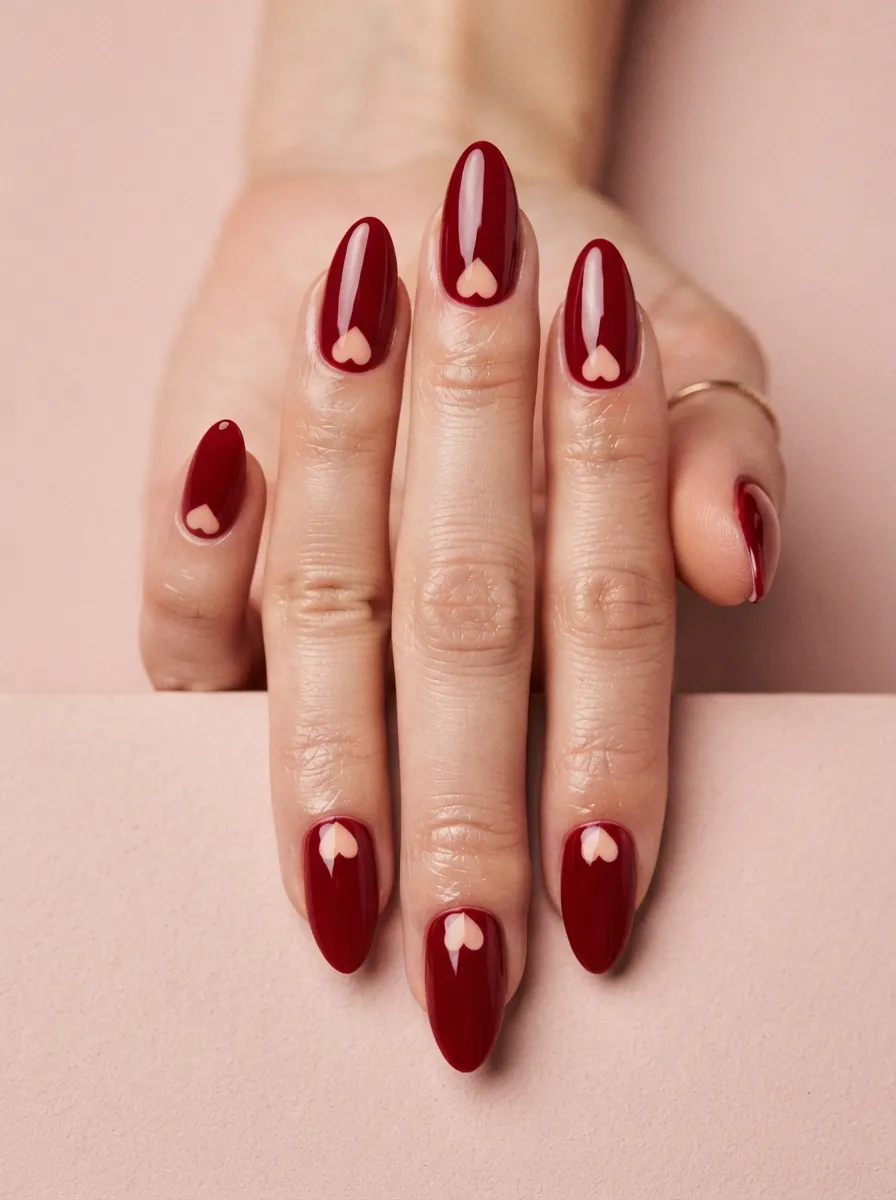 Inverted Heart Nails