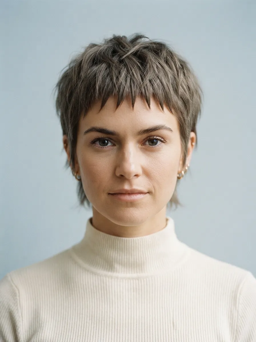 Jagged Bangs Pixie Shag