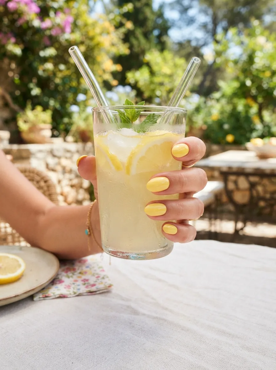 Lemon Yellow Nails