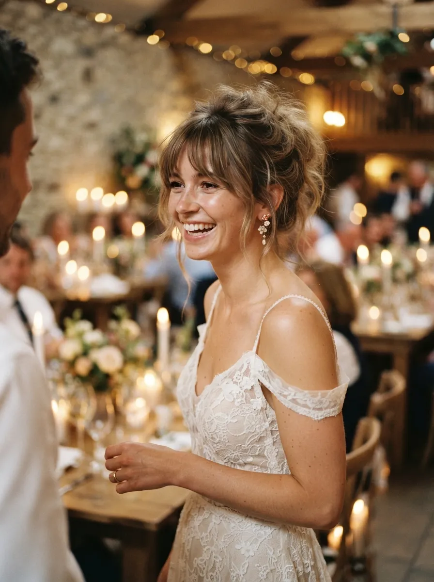 Messy Bangs Updo
