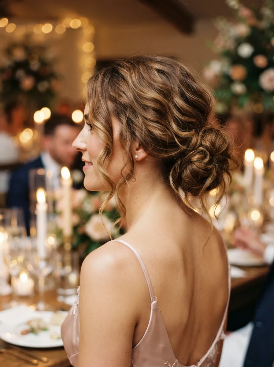 Messy Chignon Tendrils
