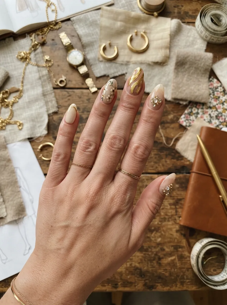 Mixed Design Nails