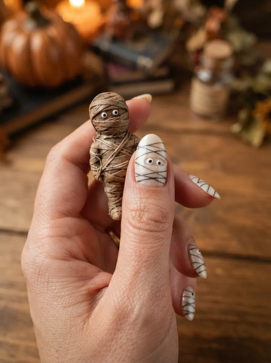 Mummy Shimmer Nails