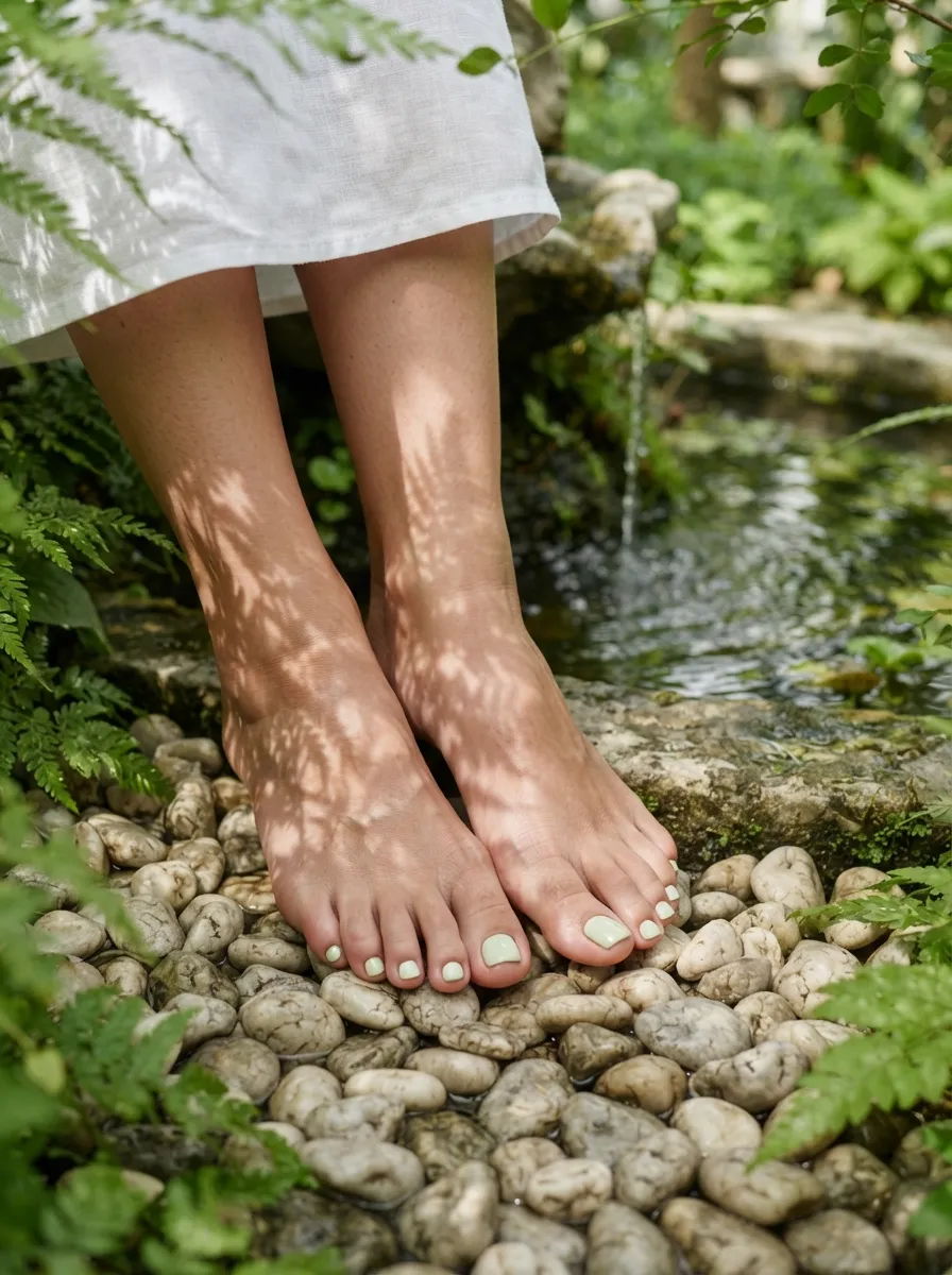 Pistachio Green Pedicure