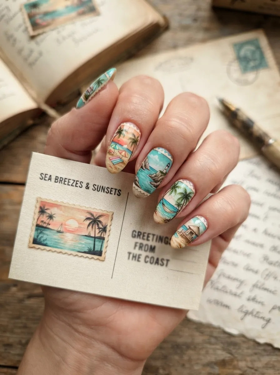 Postcard Nail Art