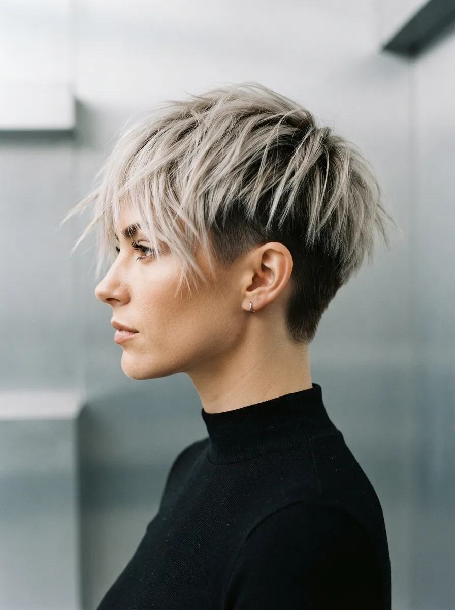 Razor Cut Shaggy Pixie