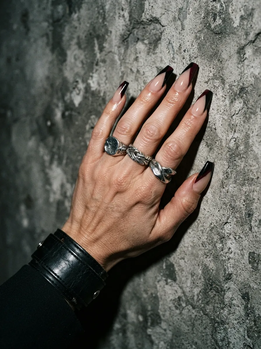 Rebellious French Manicure
