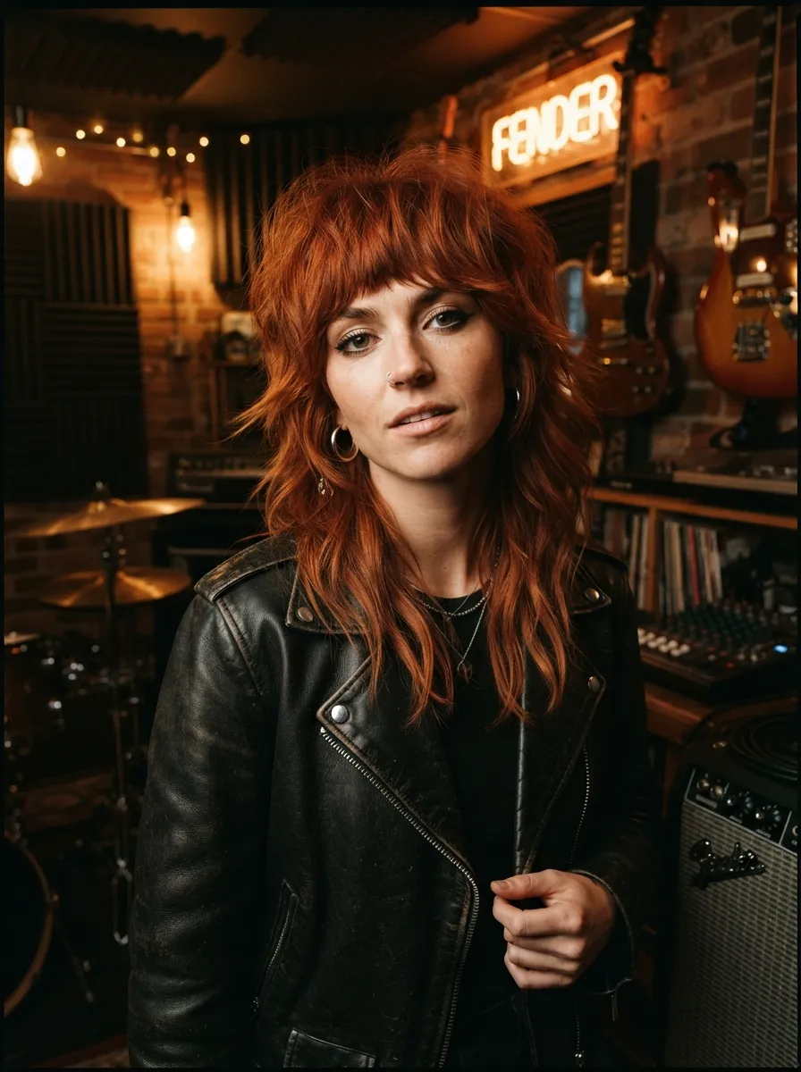 Red Shaggy Fringe