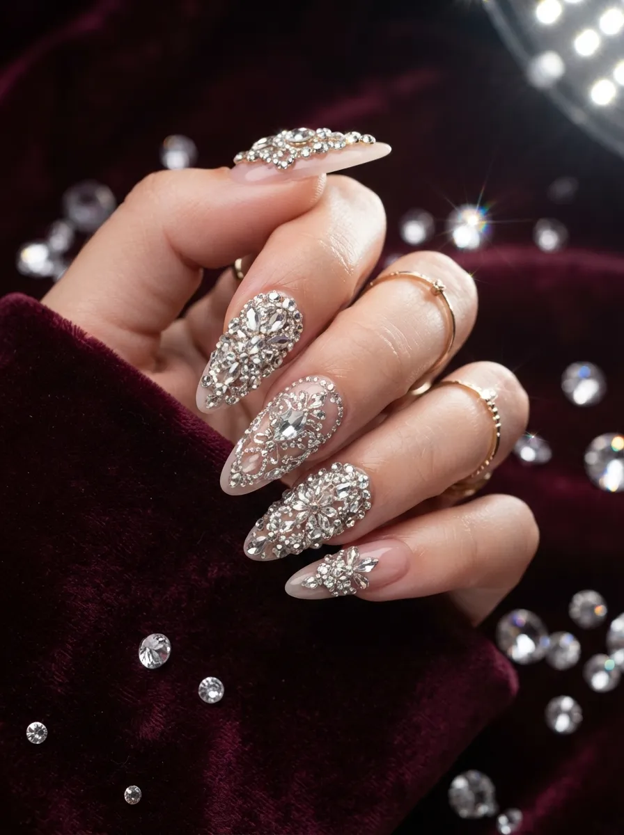 Rhinestone Jewel Nails