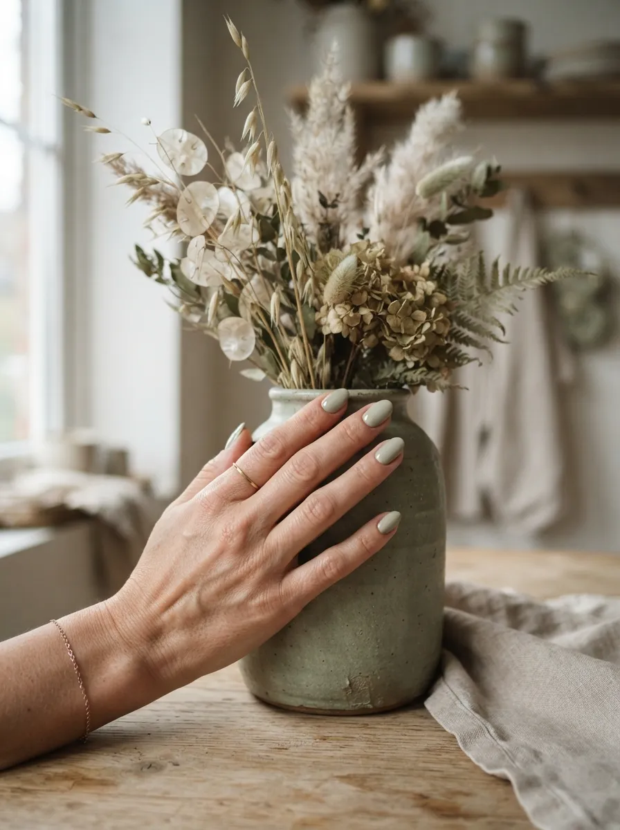 Sage Green Nails