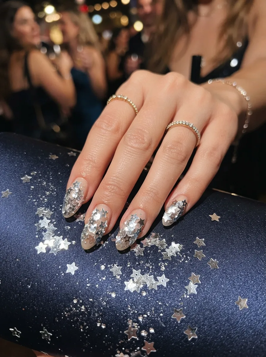 Sequin Star Nails